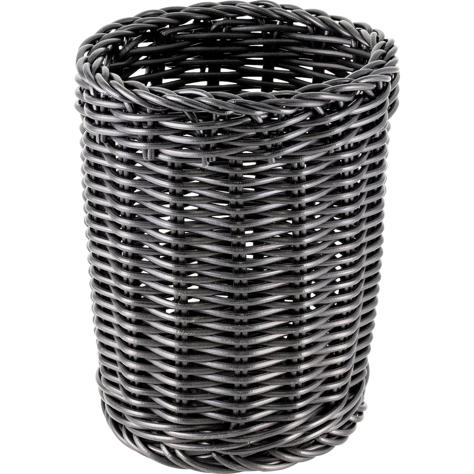 Korb Besteck rund 11,5x15cm schwarz